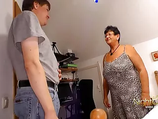 A mature woman with a messy pussy gets pleasure from a younger man, leading to a steamy and satisfying encounter.